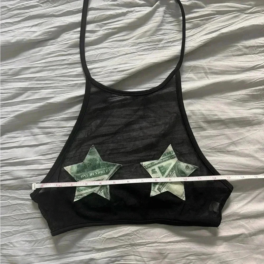 Iheartraves festival Top Money Star Mesh Top, Size Small - Picture 4 of 4